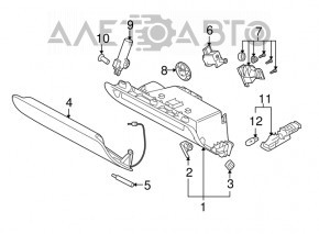 Перчаточный ящик, бардачок Audi Q7 4L 10-15 бежевый, царапина