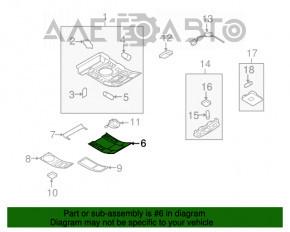 Plafonul de iluminare frontal pentru Audi Q7 4L 10-15, bej, sub geam, zgârieturi, necesită curățare.