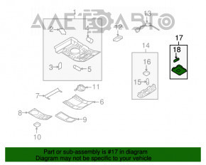 Plafonul de iluminare din spate pentru Audi Q7 4L 10-15, bej, sub trapă.