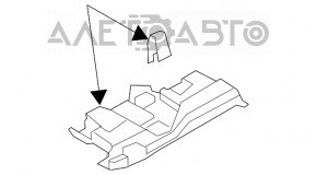 Capacul panoului frontal al spatiului pentru picioarele soferului Audi Q7 4L 10-15 negru