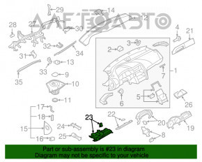 Capacul panoului frontal al spatiului pentru picioarele soferului Audi Q7 4L 10-15 negru