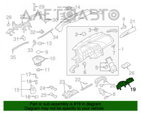 Накладка передней панели обрамления щитка приборов Audi Q7 4L 10-15 серая, царапина