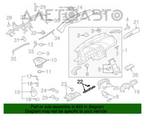 Накладка колени водителя Audi Q7 4L 10-15 бежевая