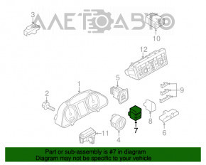 Butonul asistentului de parcare și iluminarea panoului de bord Audi Q7 4L 10-15