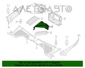 Корпус салонного фильтра BMW X5 F15 14-18 нижняя часть