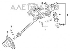 Рулевая колонка Ford Edge 19- с карданчиком