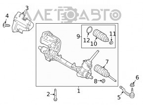 Bară de direcție Ford Edge 19- electrică R20, R18