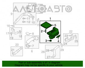 Corpul filtrului de aer BMW X5 F15 14-18 N55