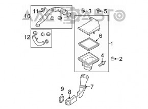 Conducta de aer de la carcasă a filtrului de aer pentru BMW X5 F15 14-18 N55