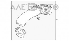 Воздухоприемник BMW X5 F15 14-18 N55 новый OEM оригинал