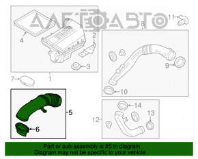 Воздухоприемник BMW X5 F15 14-18 N55 в сборе