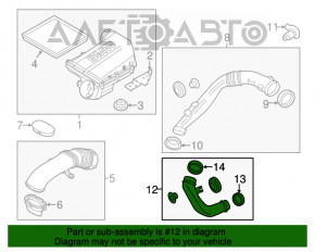 Tubul de admisie pentru BMW X5 F15 14-18 N55, nou, original OEM