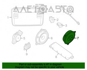 Difuzor ușă spate stânga Nissan Leaf 11-17 Bose