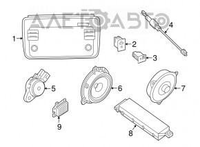 Difuzor ușă spate stânga Nissan Leaf 11-17 Bose