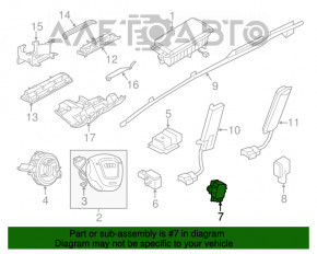 Senzor airbag usa stanga Porsche Macan 15-