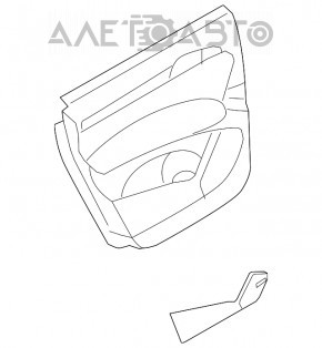 Capacul ușii din spate dreapta pentru Audi Q7 4L 10-15, bej, cu inserție lucioasă din lemn, sistem audio BOSE, zgârieturi, necesită curățare, lovituri, prinderea este ruptă.