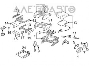 Scaun șofer Audi Q7 4L 10-15 cu airbag, electric, încălzire, piele bej, uzat, are nevoie de curățare