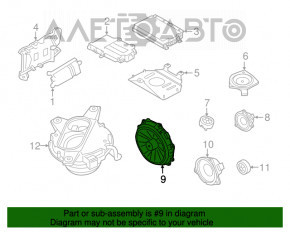 Difuzor subwoofer ușă față stânga Porsche Macan 15- Base