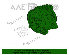 Generatorul Porsche Macan 15-18 3.0T, 3.6T