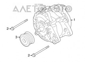 Generatorul Porsche Macan 15-18 3.0T, 3.6T