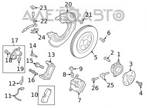 Capac disc frana spate stanga Porsche Macan 15 - nou original