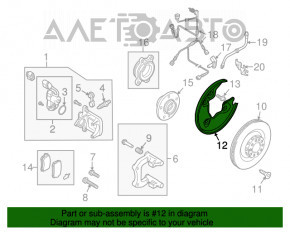 Capac disc frana spate dreapta Porsche Macan 15 - nou original OEM