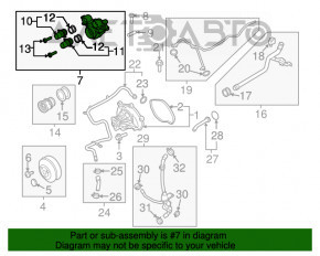 Corpul termostatului Porsche Macan 15-18 3.0T, 3.6T