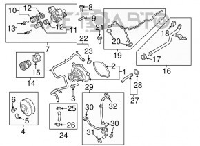 Corpul termostatului Porsche Macan 15-18 3.0T, 3.6T