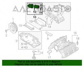 Capacul carcasei filtrului de ulei Porsche Macan 15-18 3.0T, 3.6T