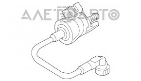 Supapă de ventilație a gazelor carterului stânga Porsche Macan 15-18 3.0T, 3.6T nouă originală OEM