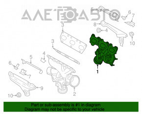 Turbina completă cu colector dreapta Porsche Macan 15-18 3.0T