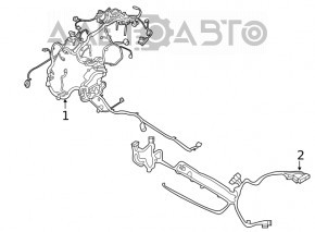 Cablu subcapot cu bloc de siguranțe Porsche Macan 15-16 CTMA, 3.6T