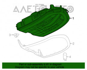 Plafonul de iluminare frontal pentru Porsche Macan 15-18, negru sub panoramă, Home link, pachet de lumină