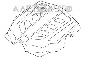 Накладка двигателя Porsche Macan 15-18 3.0 S