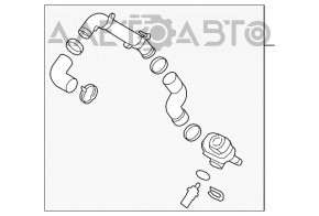 Furtunul de răcire dreapta pentru Porsche Macan 15-18 3.0T, 3.6T, format din 3 piese.