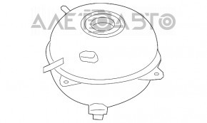 Расширительный бачок охлаждения Porsche Macan 15-18 2.9T, 3.0T, 3.6T без крышки новый OEM оригинал