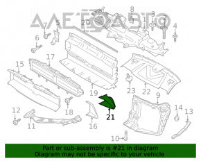 Conducta de aerisire a radiatorului stânga spate pentru Porsche Macan 15-18 2.0T, 3.0T