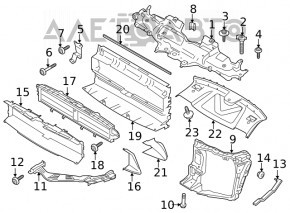 Conducta de aerisire a radiatorului stânga spate pentru Porsche Macan 15-18 2.0T, 3.0T