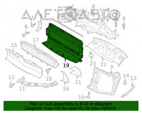 Conducta radiatorului spate central Porsche Macan 15-18 2.9T, 3.0T, 3.6T.