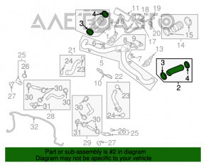 Tubul de intercooler stânga pentru Porsche Macan 15-18 3.0T, 3.6T