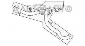 Tubul de admisie triplu Porsche Macan 15-18 3.0T, 3.6T cu senzor