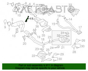 Suport catalizator stânga Porsche Macan 15-18 3.0T, 3.6T