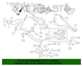 Suport catalizator dreapta Porsche Macan 15-18 3.0T, 3.6T