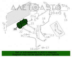 Компрессор кондиционера Porsche Macan 15-18 3.0T, 3.6T