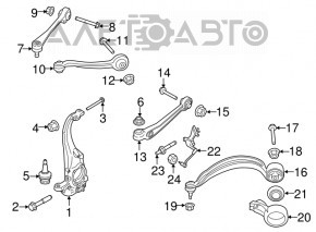 Capacul frontal stânga Porsche Macan 15-18