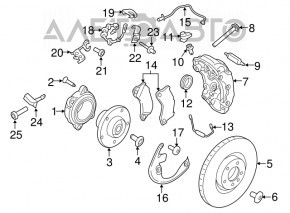 Placă de frână față stânga Porsche Macan 15-18 350/33mm