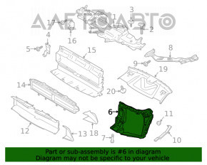 Suport intercooler stânga Porsche Macan 15-18 nou original OEM