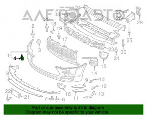 Capacul cârligului de remorcare al barei de protecție față pentru Porsche Macan 15-18, nou, original OEM.