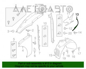 Накладка подкапотная левая Porsche Macan 15-18 под фарой OEM