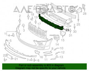 Absorbantul de bara fata pentru Porsche Macan 15-18